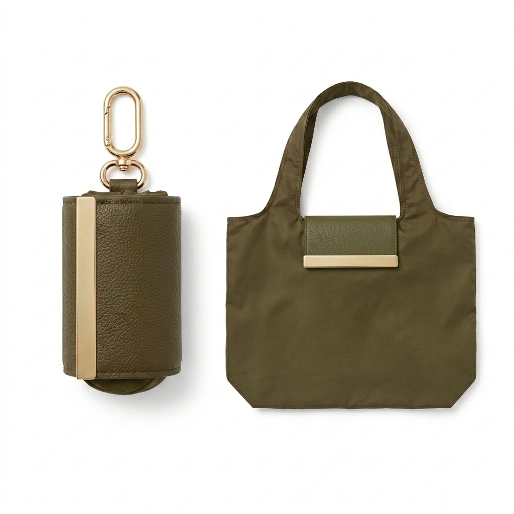 TAWY Army Green — keychain and tote